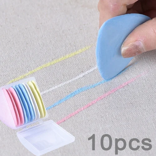 

10PCS Clothing Markers DIY Colorful Fabric Tailor's Fabric Chalk Sewing Marking Chalk Dressmaker Sewing Tailors Erasable Sewing