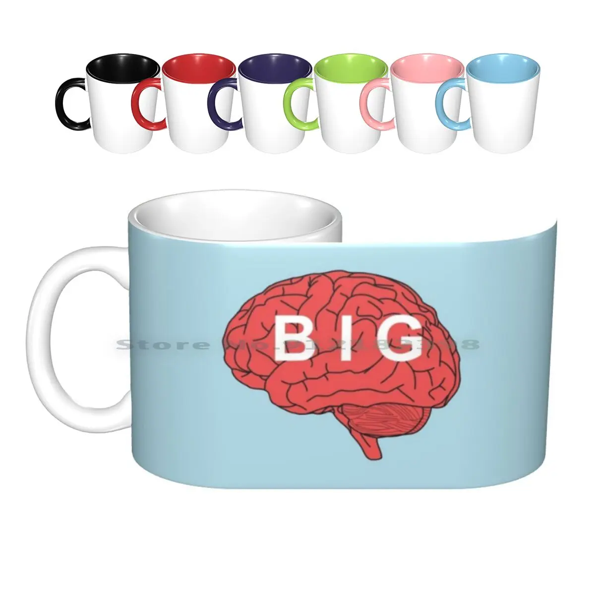 

Big Brain Ceramic Mugs Coffee Cups Milk Tea Mug Pewdiepie Geek Smart Anatomy Human Thinking Thinker Cerebrum Geeky Nerd Nerdy