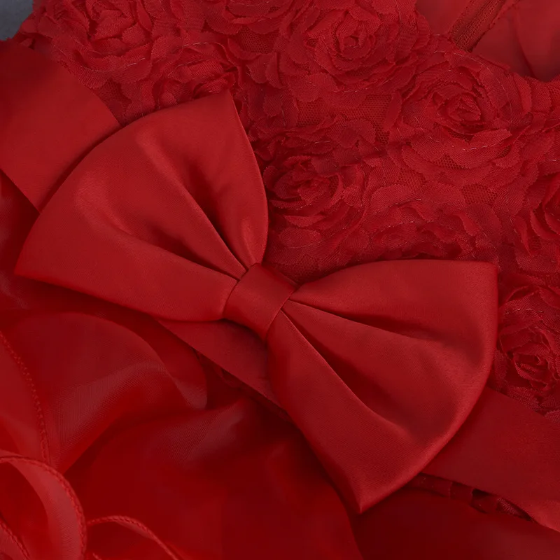 Розовые синие красные бежевые Детские платья с цветами для девочек красивые