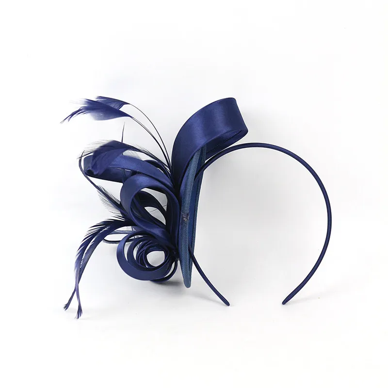1 шт. атласная перо Для женщин для торжественного случая зажим дамы день гонок