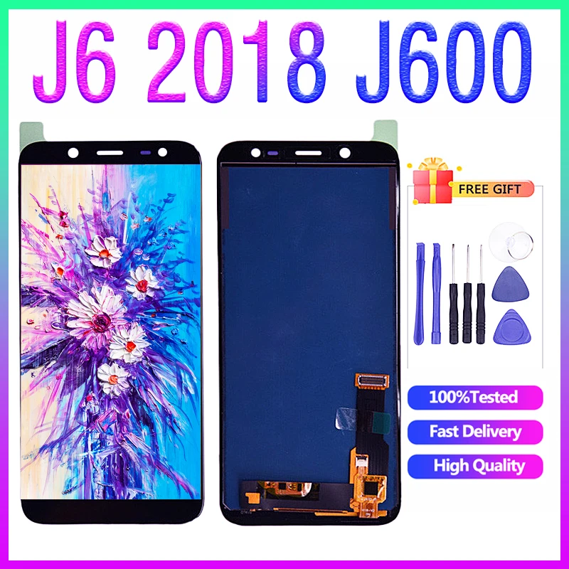 Для Samsung J6 2018 LCD J600 J600F ЖК дисплей с сенсорным экраном дигитайзер в сборе