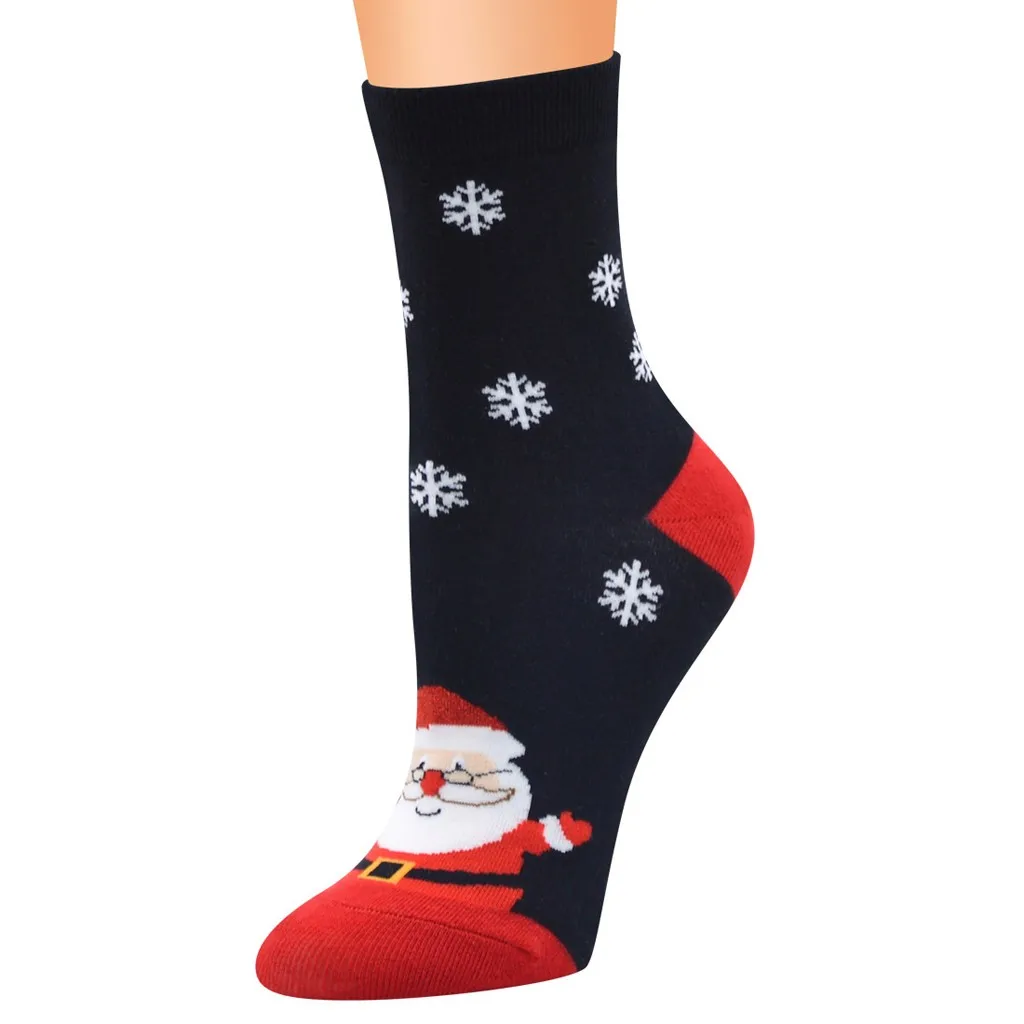 2019 New Autumn winter new year Santa Claus Christmas Snow Elk Gift socks long sock cotton men women size EUR 35-43 | Женская одежда