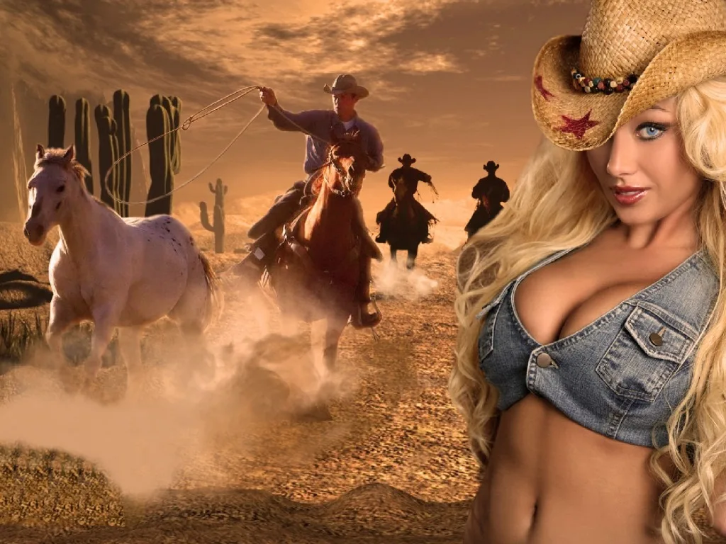 

JMINE Div 5D Sexy Cowboys Girl Lady Horse Full Diamond Painting cross stitch kits art Portrait 3D paint by diamonds