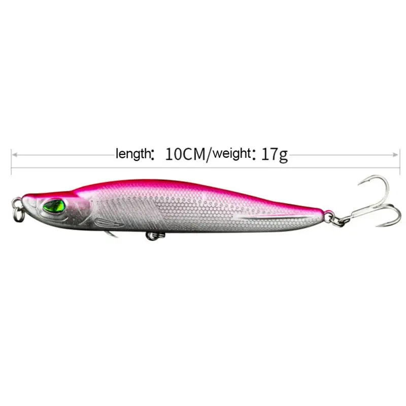 10 см 17 г Minnow Stickbait оседающие приманки приманка для рыбалки карандаш 3D глаза