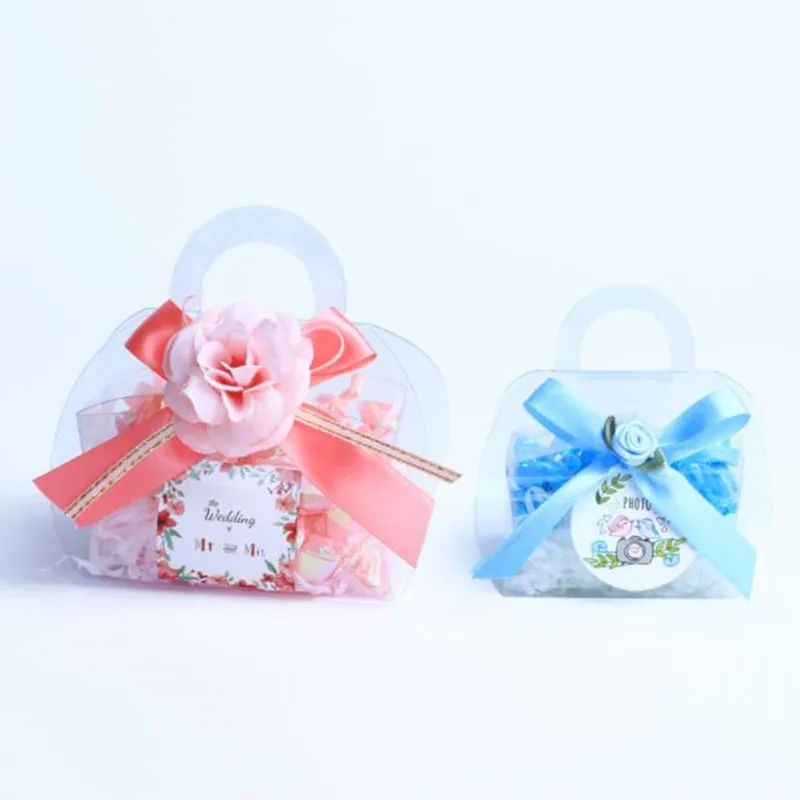 

New DIY hot slae 10pcs 7x5x4cm/9x6x5cm Creative drum package box transparent candy box personalized wedding supplies packaging