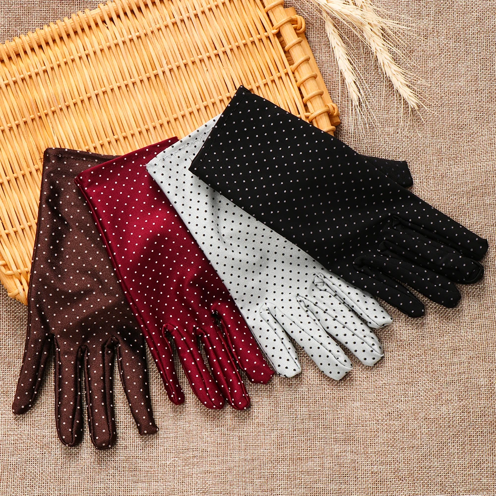 

1Pair Elastic Thick/Thin Winter Warm Women Gloves Touch Screen Fleece Lined Thermal Mittens Outdoor Driving Ski Windproof Gloves