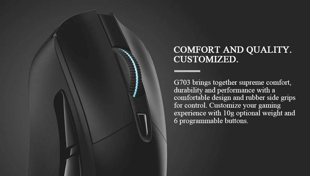 Беспроводная игровая мышь gitech G703 hero LIGHTSPEED 16000 dpi hero sensor для Беспроводная оптическая мышь геймера