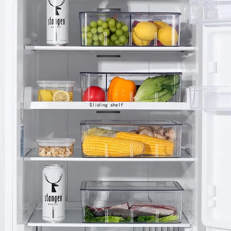 

12 Cells Refrigerator Compartment Storage Box Kitchen Special Food Fresh Keeping Organizer Bins For Bathroom Storage Accessories