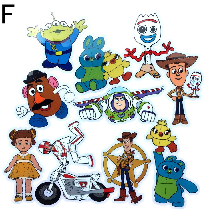 10 шт. 1 игрушечный лист Story 4 Forky Woody Alien Buzz Lightyear водонепроницаемые наклейки на