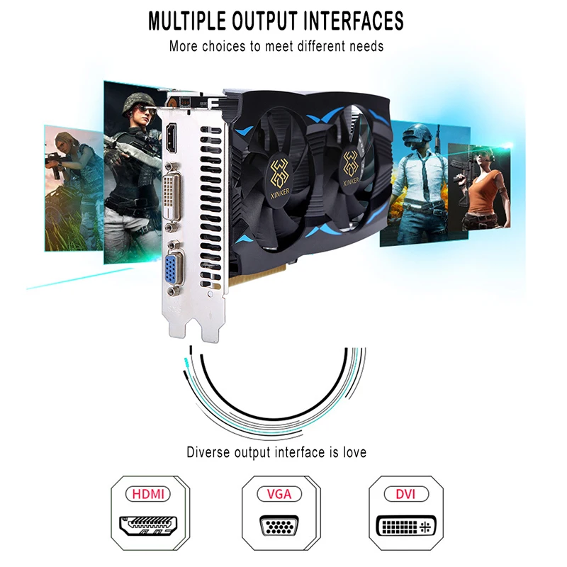 Для GeForce GTX 750TI 4 Гб D5 для видеокарты NVIDIA GTX750Ti 4 ГБ GDDR5 128 бит PCI-E X16 3,0 видеокарты для настольного компьютера и игр