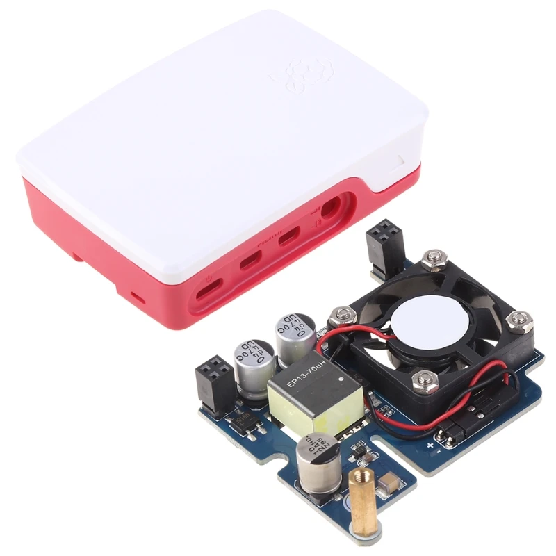

Чехол K92C Poe Hat (D) с вентилятором Power Over Ethernet Hat (тип D) для Raspberry Pi 3B +/4B поддержка сетевого стандарта 802.3af