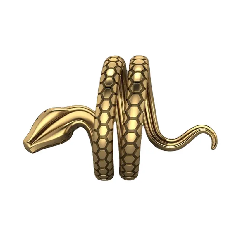 

Vintage Snake Rings for Women Luxury Blue Crystal Women's Promise Ring Yellow Gold Color Wedding Jewelry Accessories Gifts