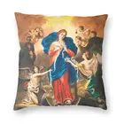 Наволочка для подушки Mary Undoer из узлов, 45x45 см, декоративная наволочка для дома с изображением католической Богородицы, Девы Марии, наволочка для автомобиля