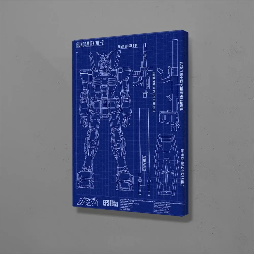 Художественный плакат Gundam на холсте аниме декоративные принты домашний декор
