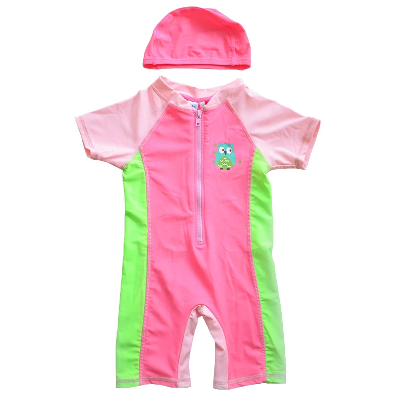 1 шт. детский купальник с коротким рукавом и принтом совы | Спорт развлечения