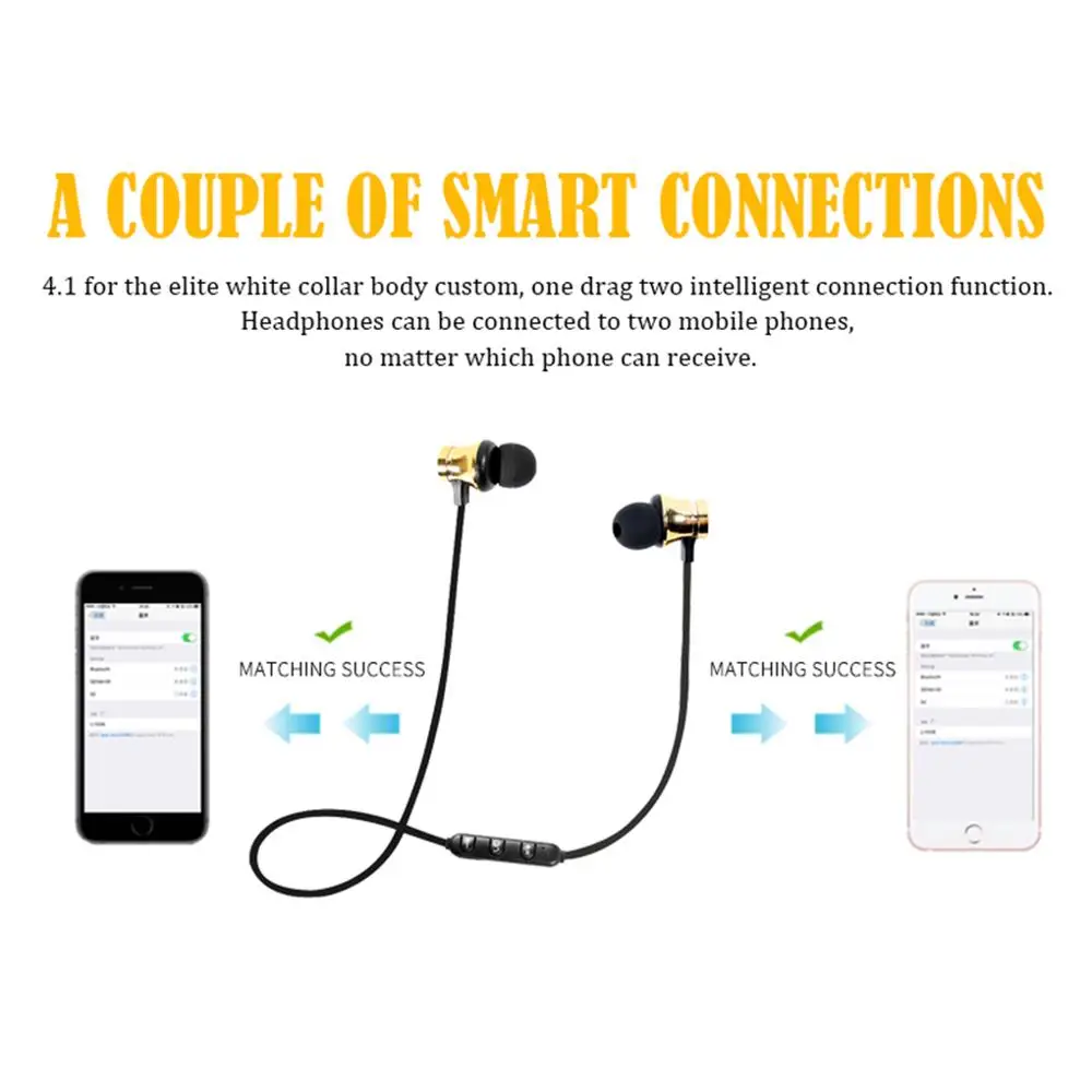 Беспроводные Bluetooth наушники, музыкальная гарнитура, спортивные наушники для телефона, наушники с микрофоном