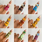 Набор женских винтажных колец IPARAM, золотистые геометрические кольца в форме сердца