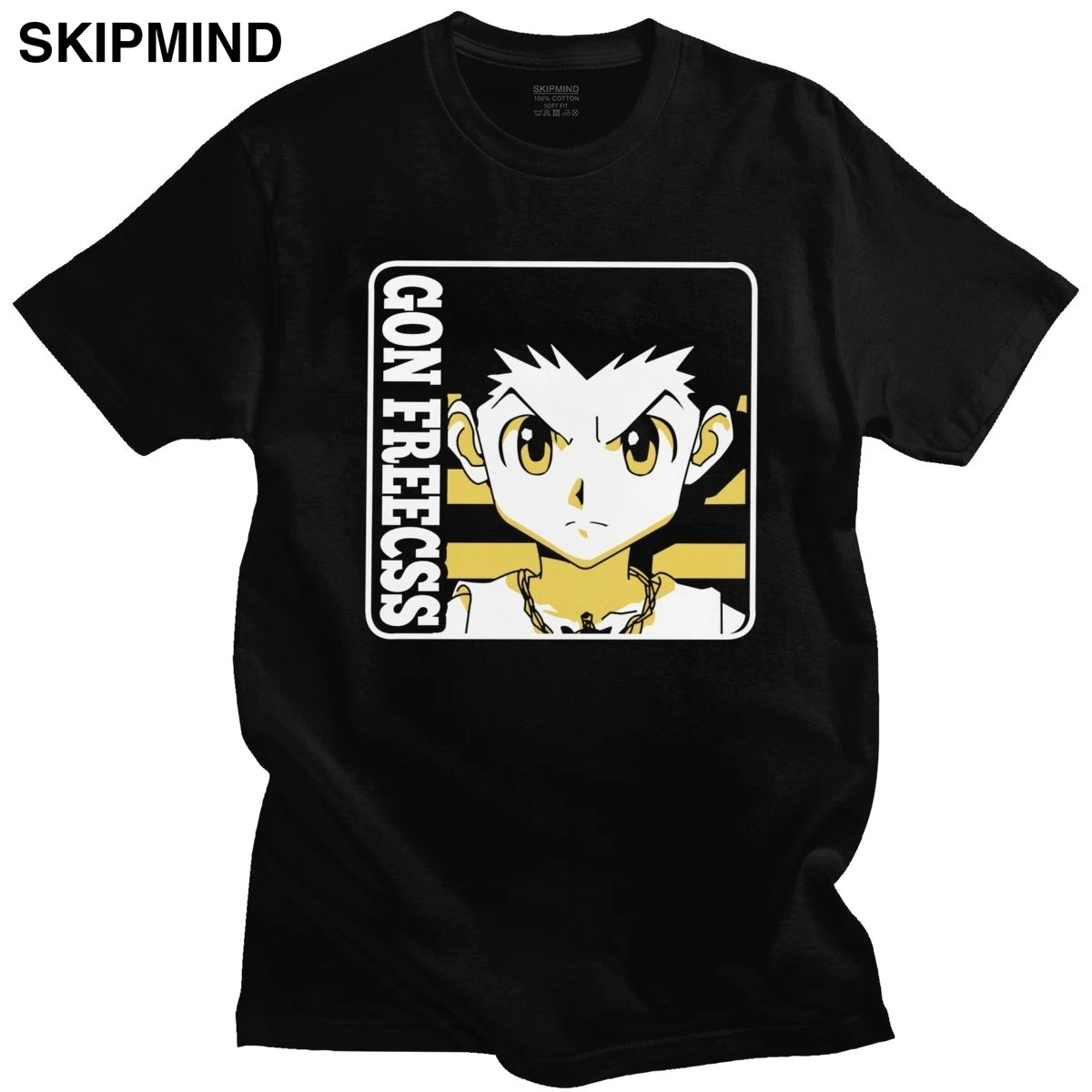 

Аниме Hunter X Hunter футболка для мужчин 100% хлопок Гон Фрикс футболка с круглым воротником, короткими рукавами и рисунком Футболка Мерч манга вен...