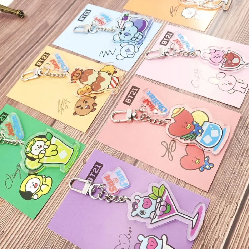 

JCBTSH21 keychain pendant school bag buckle decorative buckle acrylic cartoon bag jewelry