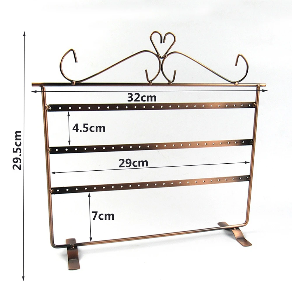 28x32cm 72 Holes Metal Earrings Holder Necklace Display Stand Jewelry Rack | Украшения и аксессуары
