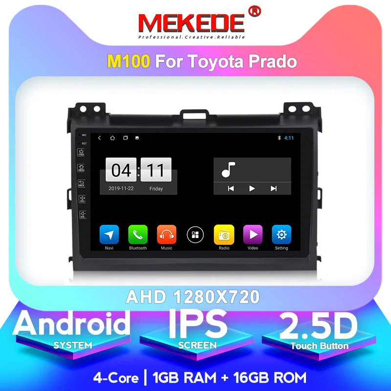 Андроид 10 2дин IPS экран автомобильный DVD DSP радиоплеер для Toyota Land Cruiser Prado 120 2004 2005 2006 2007 2008 2009 GPS WIFI BT включен.