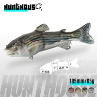 hunthouse muskie musky fishing pike lure laser 185mm 65g wobblers 2 section swimbait brand fishing lures artificial bait