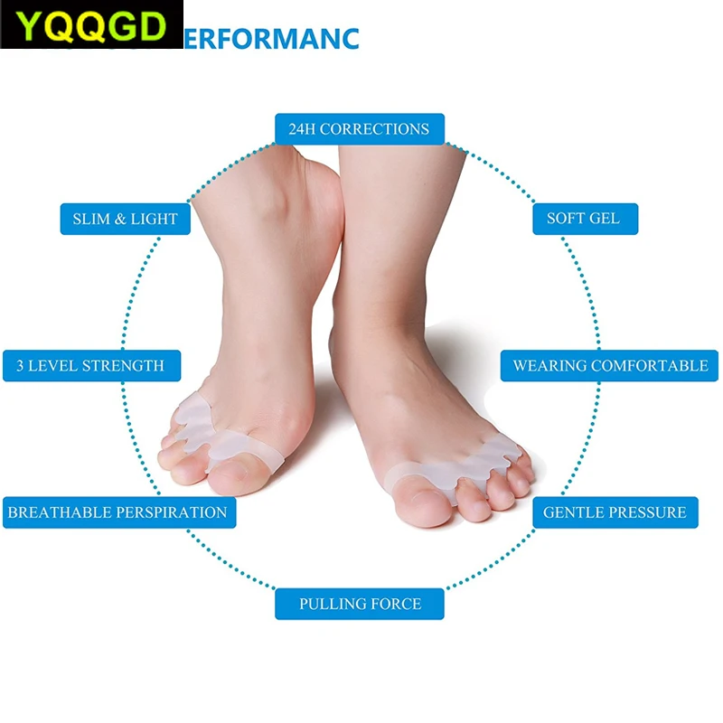 1 пара гелевых резиновых носоупоров для пальцев ног которые используются