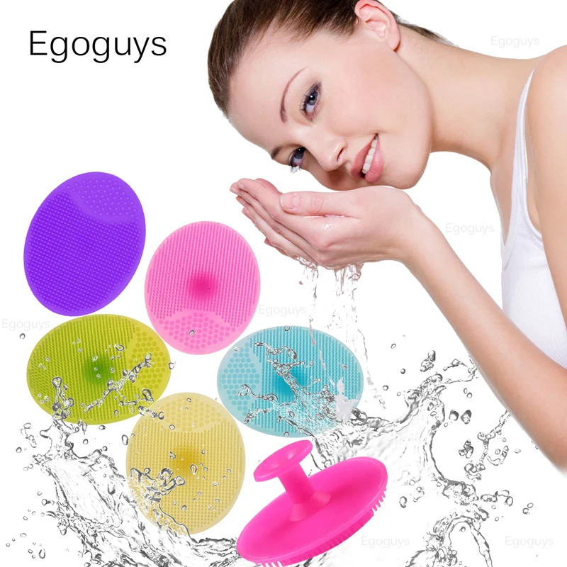 

1Pcs Silicone Cleansing Brush Gel Wash Pad Exfoliating Blackhead Remover Facial Deep Cleansing Facial Brush Baby Shower Massager