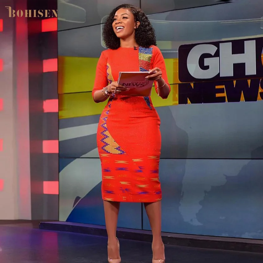 Африканские платья BOHISEN Дашики для женщин новинка 2019 африканская одежда базин