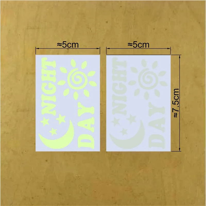 Солнце Луна звезды светится в темноте стикер на стену s День и ночь светящиеся