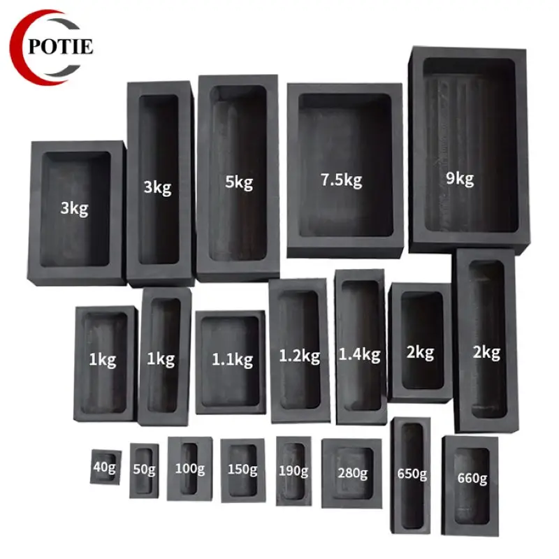 Заводские идентичные слиток разных размеров для литья золота серебра меди