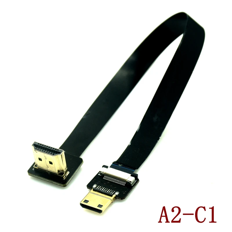 

C1 FPV 10cm-50cm FPC Ribbon Flat HD v2.0 Cable 4k/60Hz For Mini Micro HDMI-compatible-HDTV TV Multicopter Aerial Photography