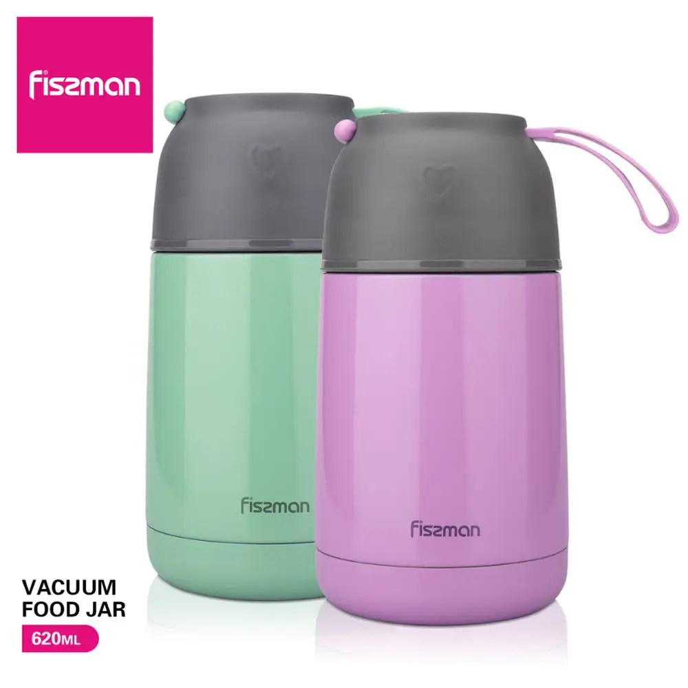 FISSMAN 620 мл Ланч бокс с двойными стенками из нержавеющей стали вакуумная пищевая