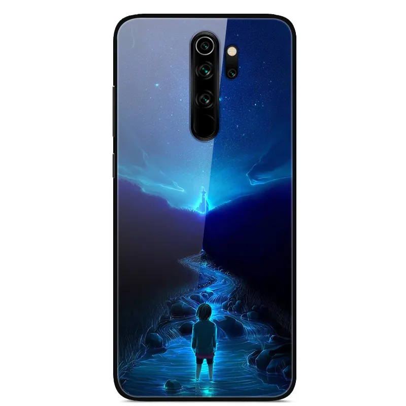Redmi Note 8 Pro Чехол 6,53 ''стекло твердая задняя крышка для Xiaomi Redmi Note 8 Pro чехлы для телефонов силикон бампер Fundas Redmi Note8 8T