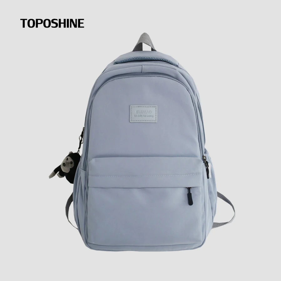 

Solid Women Backpack 5 Color Waterproof School Bags Female Multi Pocket Travel Backpacks for Teenagers Girls Book Bags Mochilas