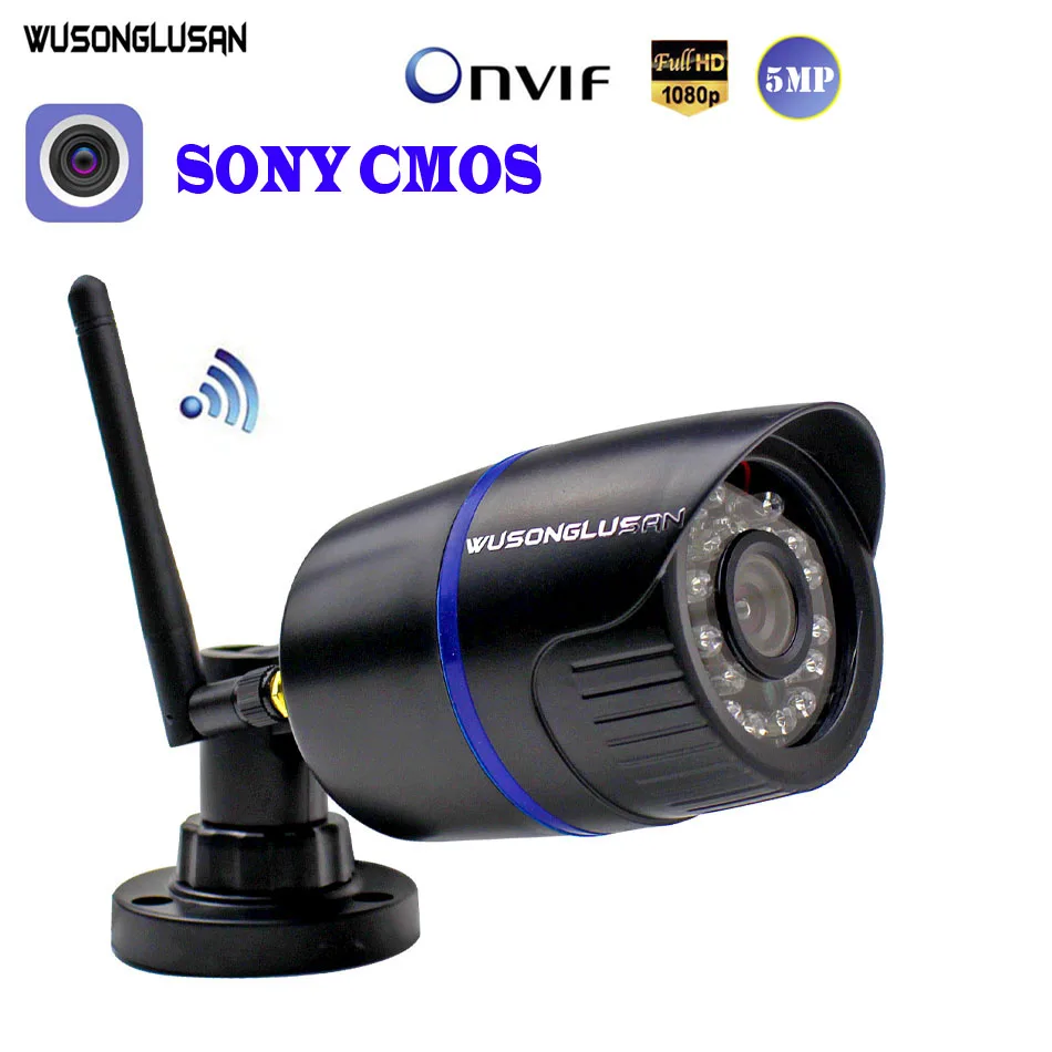 Камера Wifi IP 720P 1080P 5MP беспроводная с TF-картой для безопасности на открытом воздухе Bullet CamHi Keye P2P Onvif для домашней CCTV камеры.