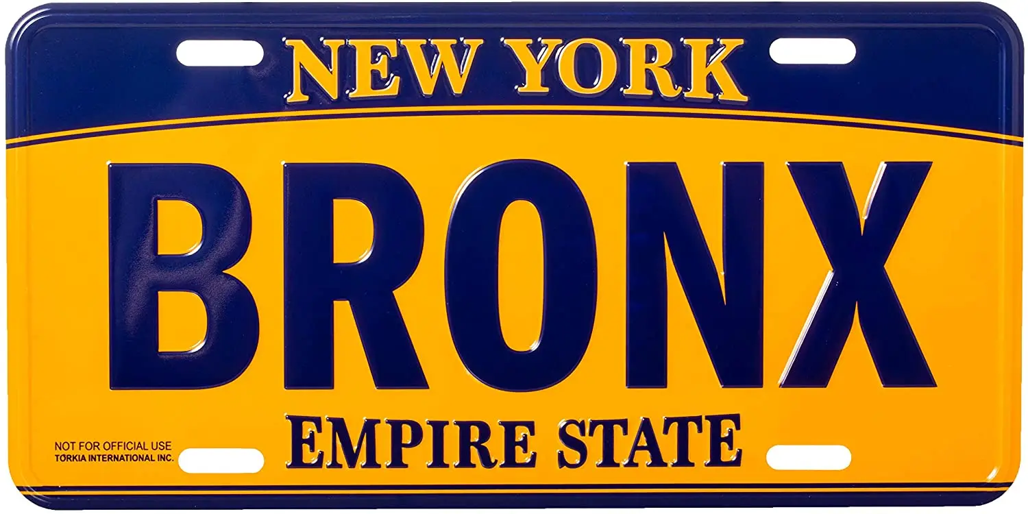 

Сувенирный номерной знак Artisan Owl Bronx New York Empire State Blue and Gold, 15x30 см