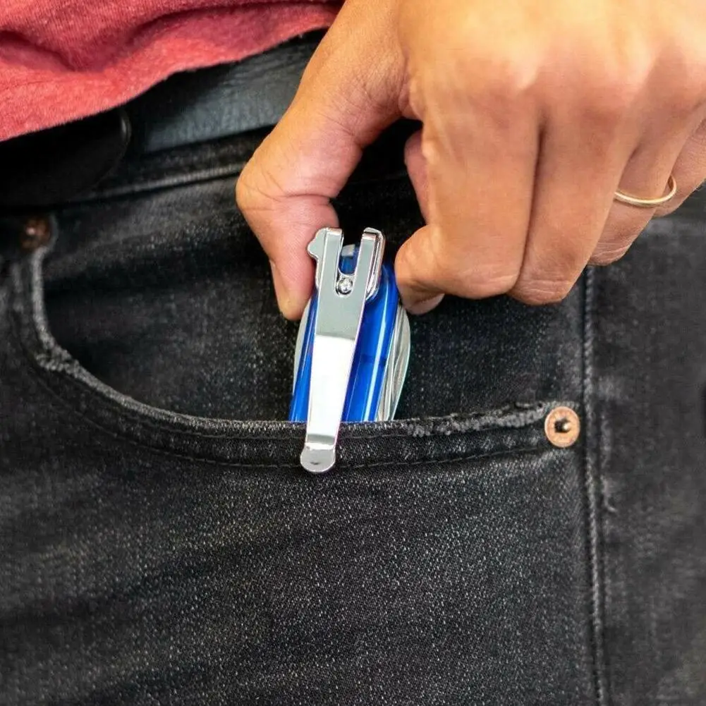 

Steel Non-rust Folding Pocket Back Knife Alloy Back Clip for Butterfly Knife DIY Accessories Custom Back Clip Tool