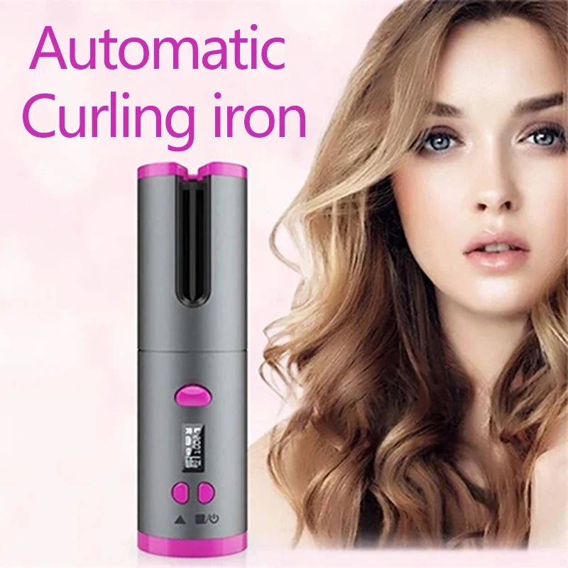 

Cordless Automatic Rotating Hair Curler USB Rechargeable Curling Iron LED Temperature Adjustable Styling Tool Hair Styler Curls