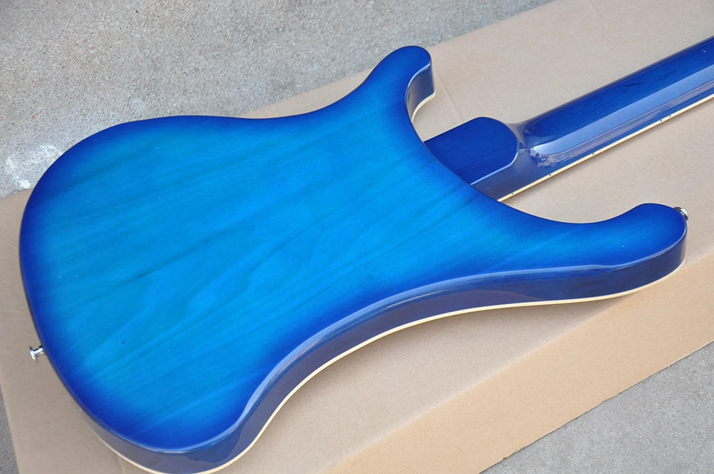 Розничная продажа-4-струнный синий электрический бас с 22 ладами подставка из