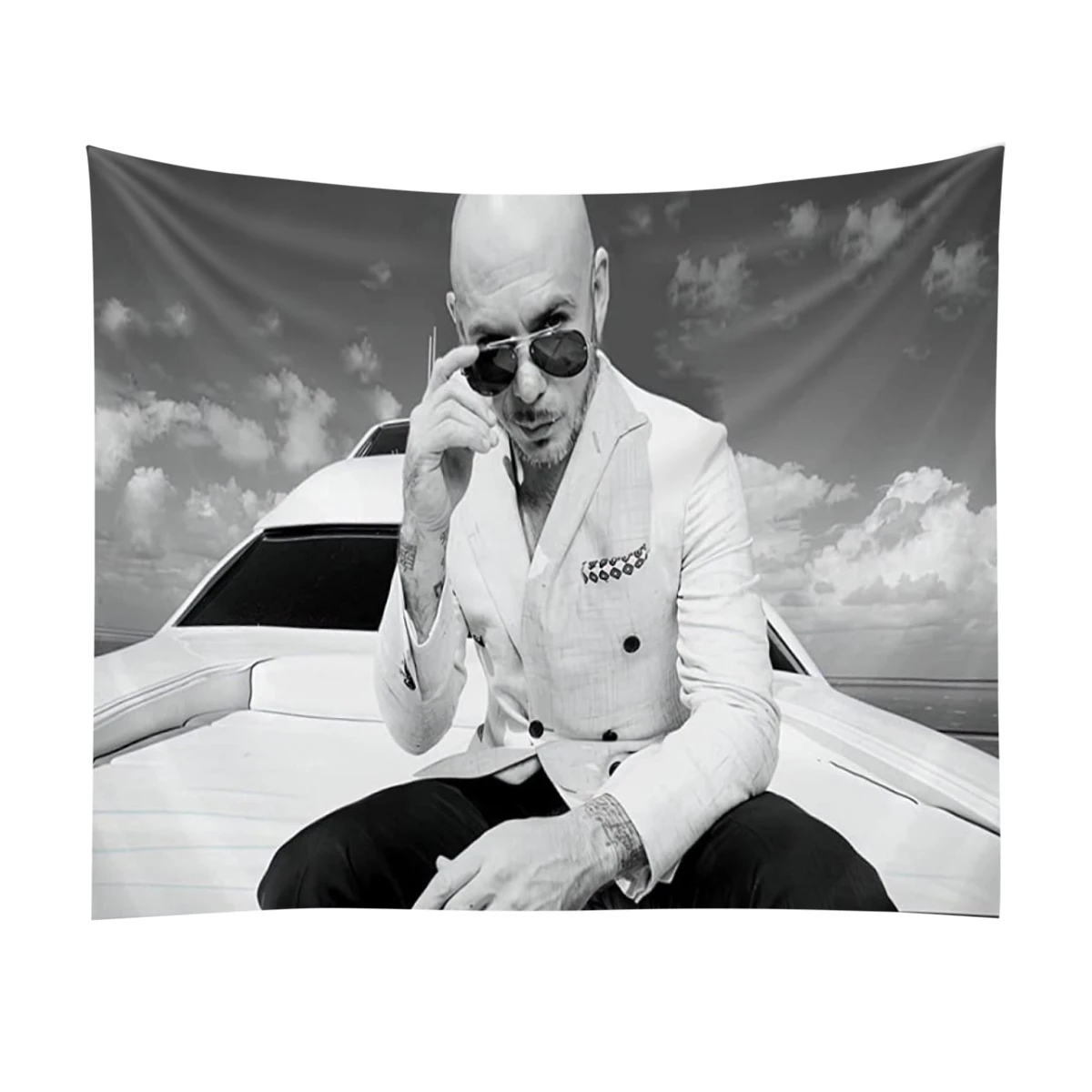 Funny Mr. Worldwide Says to Live Laugh Love Tapestry Wall Hanging for Living Room Bedroom Home Decor | Дом и сад