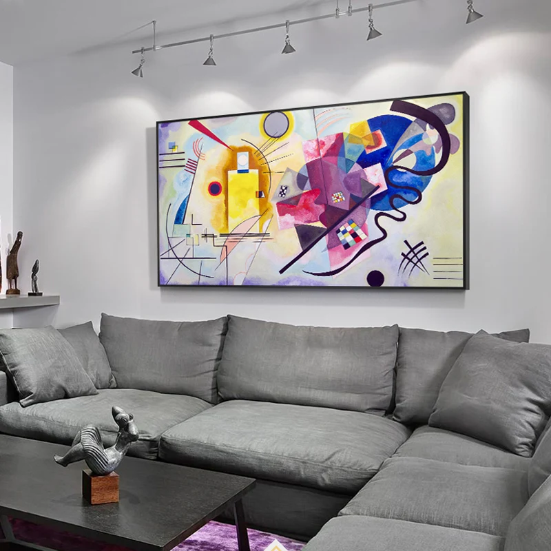 

Kandinsky Abstract Famous Canvas Painting Red Yellow Blue Art Wall Picture For Living Room Home Decoration HD Posters And Prints