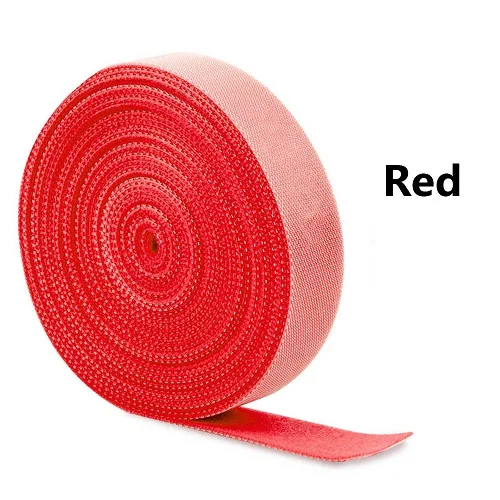 4m-red 1 шт. нейлоновые кабельные стяжки USB Кабельный Держатель протектор органайзер для сматывания шнура Ремешок для наушников мышь провод управление для дома и офиса - Цвет: 4m-red