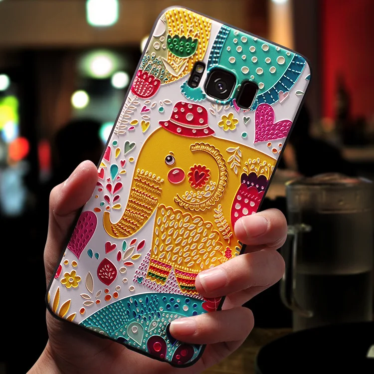 3D Emboss TPU Case For Samsung Galaxy S21 S20 FE Note 20 S8 S9 S10 Plus Ultra Pro A50 A70 A51 A71 A21S A31 A41 A12 Cover Fundas | Мобильные