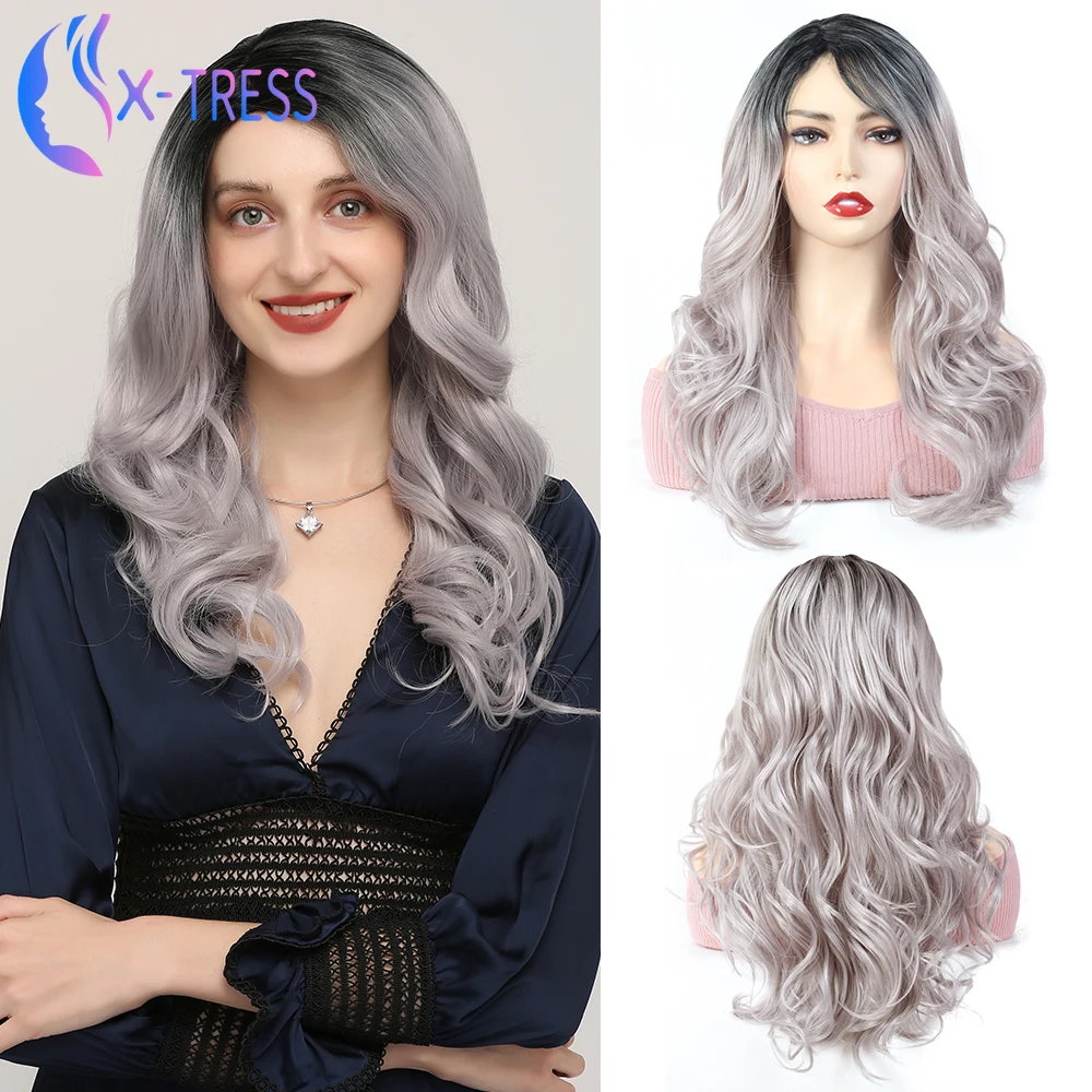 Синтетические кружевные парики части для Для женщин эффектом деграде (переход от