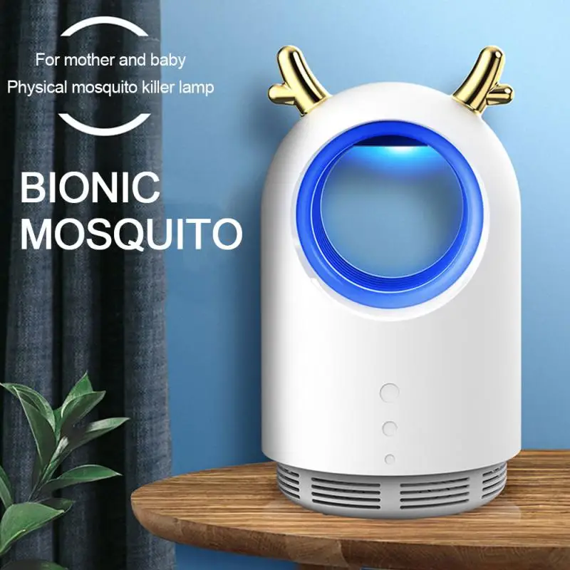 

1Pcs Bionic Electric LED Insect Trap Antler Mosquito Killer Lamp Mosquito Zapper Repellent USB Rechargeable Matador De Mosquito