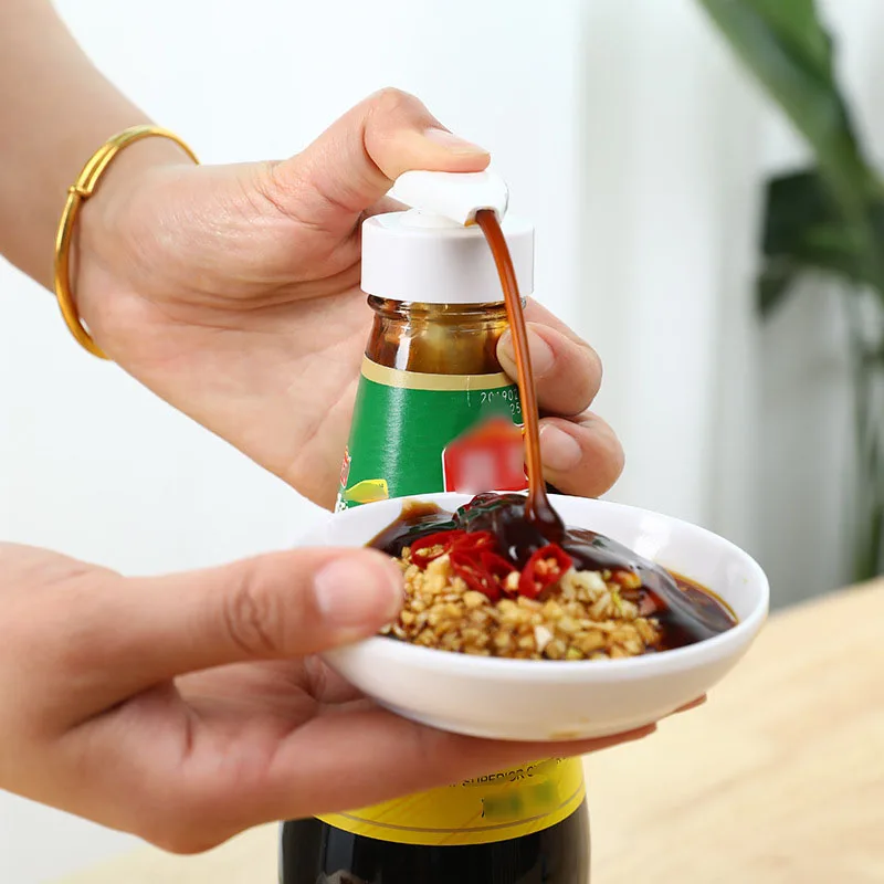 

Oyster Sauce Bottle Pressure Mouth Household Quantitative Bottle Press Type Oyster Sauce Soy Sauce Dispenser Leak-proof Bottle