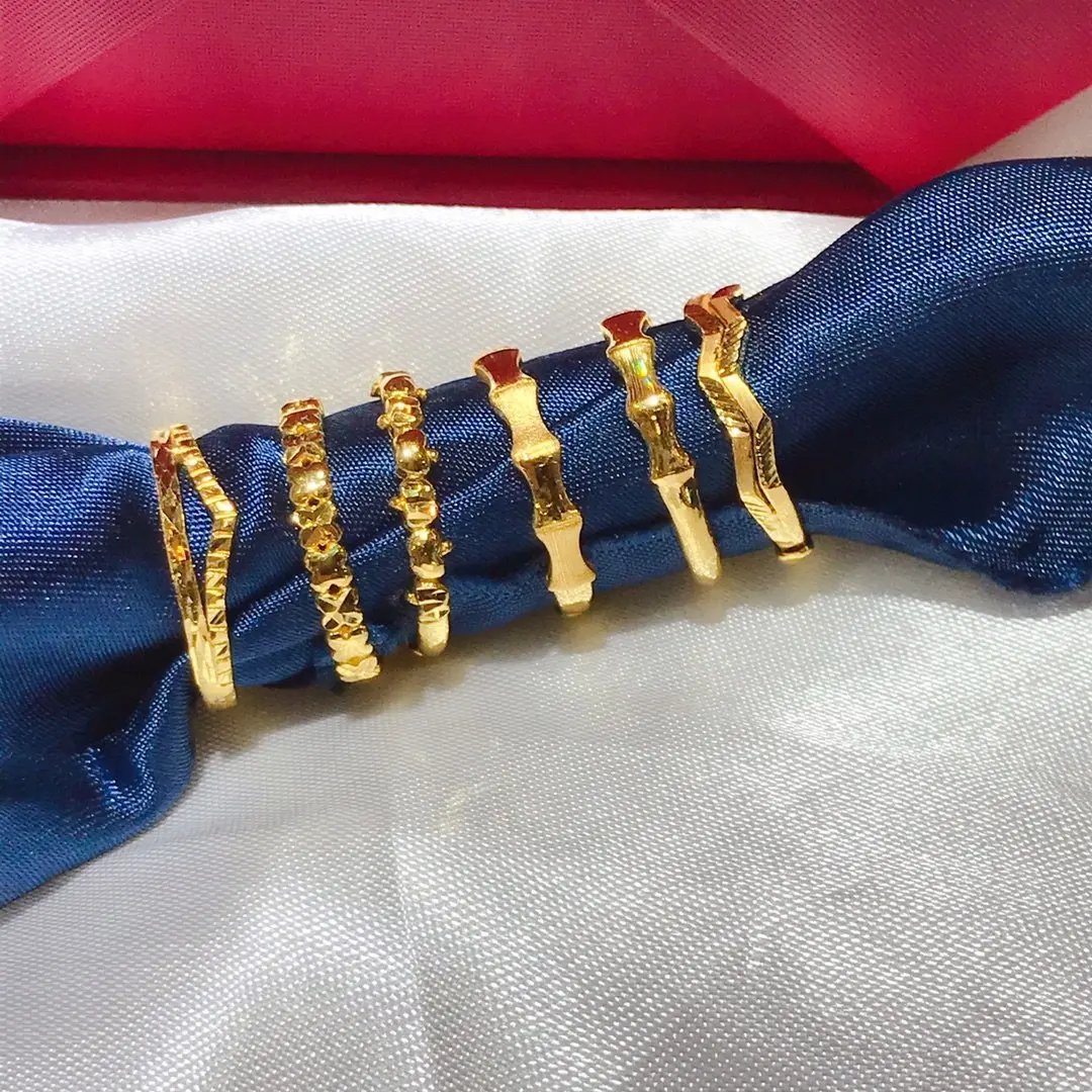 HX кольцо из чистого золота 24 карата настоящие AU 999 однотонные золотые кольца