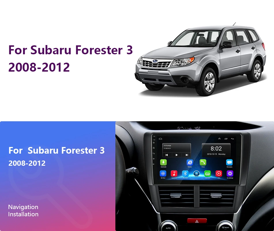9 дюймов автомобильный радиоприемник для Subaru Forester 3 SH 2007-2013 автомобильный DVD мультимедийный видео плеер навигация gps Android 8,1 2 Din аудио HiFi