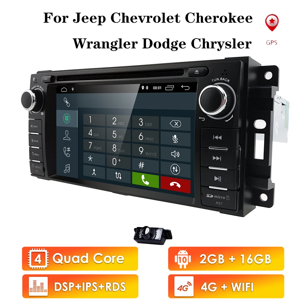 Четырехъядерный автомобильный dvd-плеер Android 10 для Jeep grand wrangler 2015 patriot compass journey gps navi